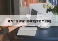 算力云区块链公司概况[算力产业园]